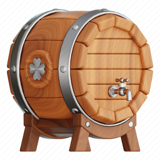 Wooden, beer, barrel 3D illustration - Download on Iconfinder