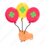 clover balloons, patrick balloons, balloons bunch, decorative balloons, helium balloons 