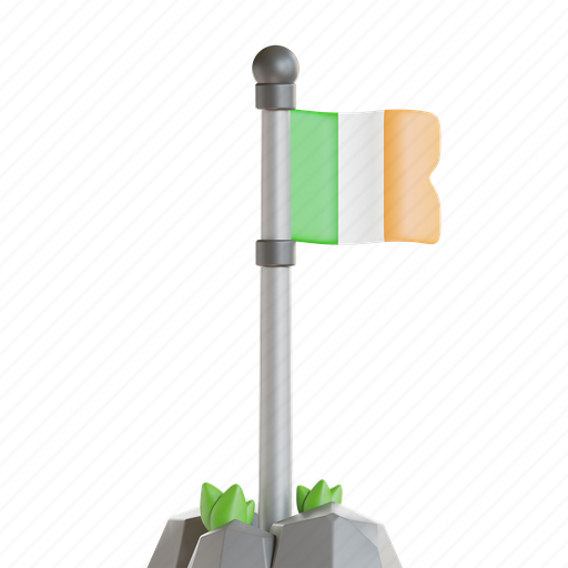 Ireland, flag, nation, national, world, country 3D illustration - Download on Iconfinder
