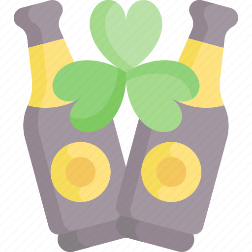 Beer bottle, st patricks day, st patrick, shamrock, clover, drink, alcohol icon - Download on Iconfinder