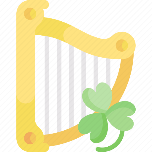 Harp, musical instruments, strings, music, music instruments, shamrock icon - Download on Iconfinder