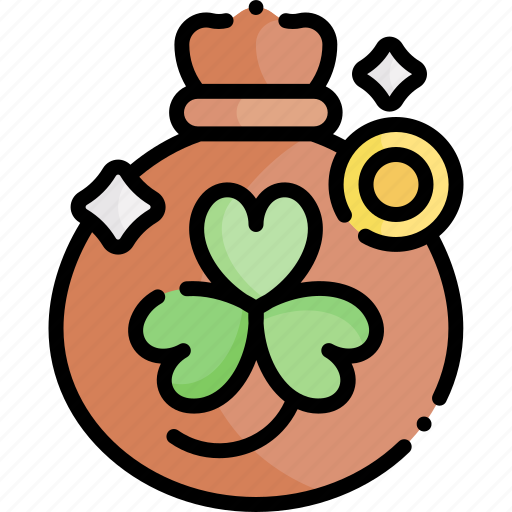 Money sac, st patricks day, st patrick, gold, sack, shamrock, coin icon - Download on Iconfinder