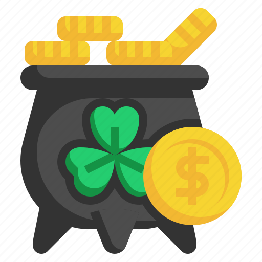 Gold, pot, wealth, money, coins icon - Download on Iconfinder