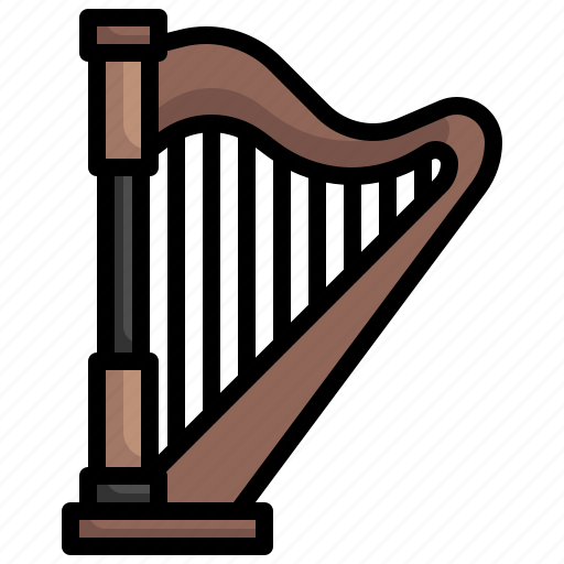 Harp, musical, instruments, harps, music, instrument icon - Download on Iconfinder