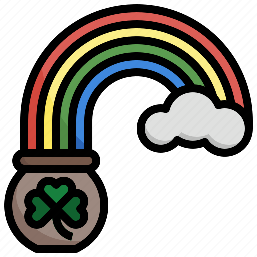 Rainbow, nature, atmospheric, spectrum, st, patricks, day icon - Download on Iconfinder