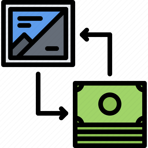 Stamp, money, arrow, exchange, purchase, collection, collector icon - Download on Iconfinder