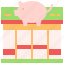 pork, stand, alone, shop, store, business 