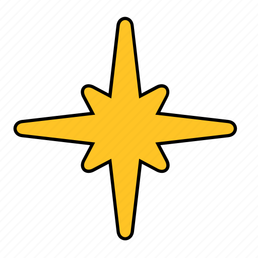 Abstract, christmas, fir, shape, star, tree, yellow icon - Download on Iconfinder