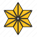 abstract, flower, shape, star, yellow