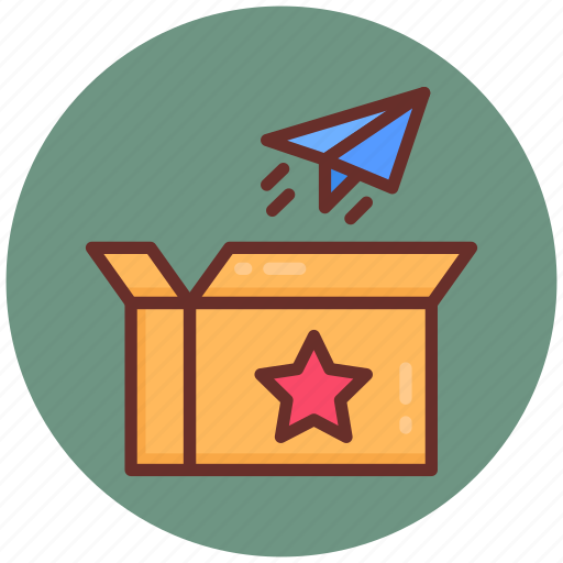 Product, release, box, business, delivery, development, open icon - Download on Iconfinder