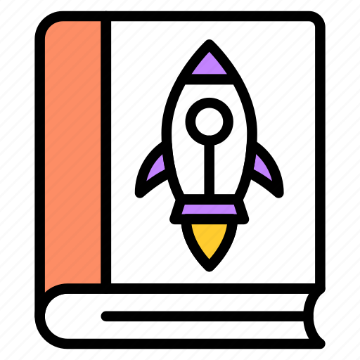 Book, rocket, sketch, creativity, school icon - Download on Iconfinder