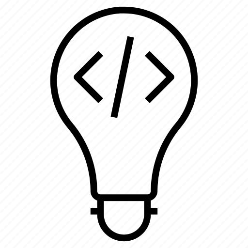 Bulb, illumination, invention, light, coding icon - Download on Iconfinder