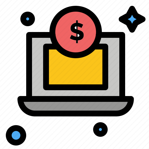 Dollar, laptop, money icon - Download on Iconfinder