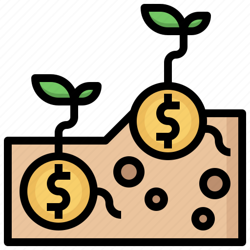 Bank, business, currency, growth, investment, money, plant icon - Download on Iconfinder