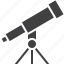 observe, spyglass, telescope 