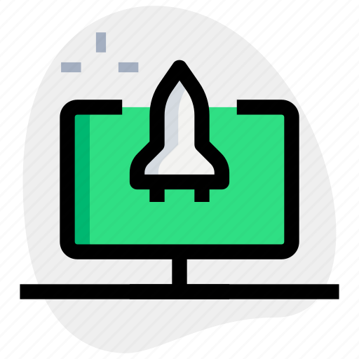 Computer, and, space, shuttle, startup icon - Download on Iconfinder