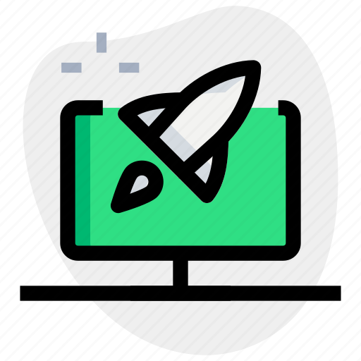 Computer, rocket, startup, monitor icon - Download on Iconfinder