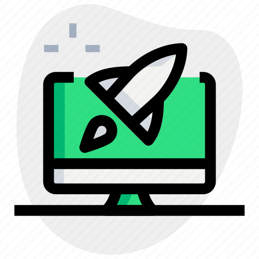 Desktop, rocket, startup, office icon - Download on Iconfinder
