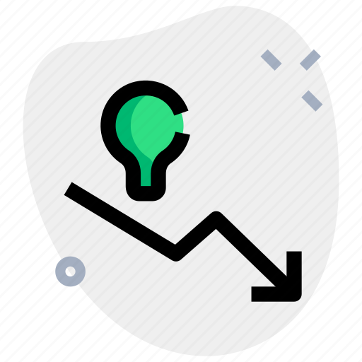 Lamp, and, down, chart, startup icon - Download on Iconfinder
