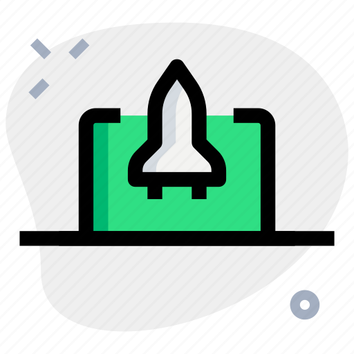 Laptop, and, space, shuttle, startup icon - Download on Iconfinder