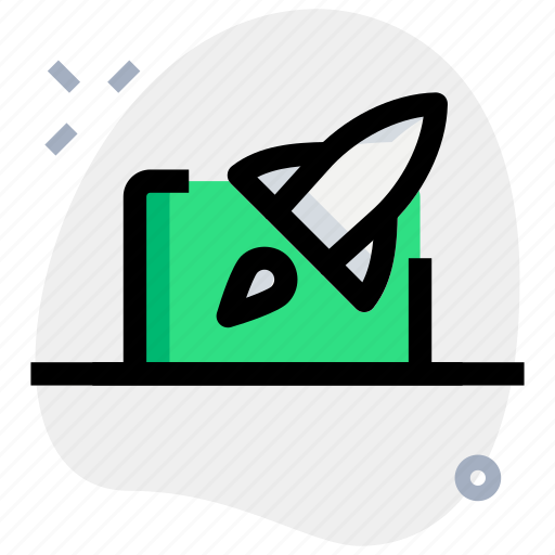 Laptop, rocket, startup, notebook icon - Download on Iconfinder