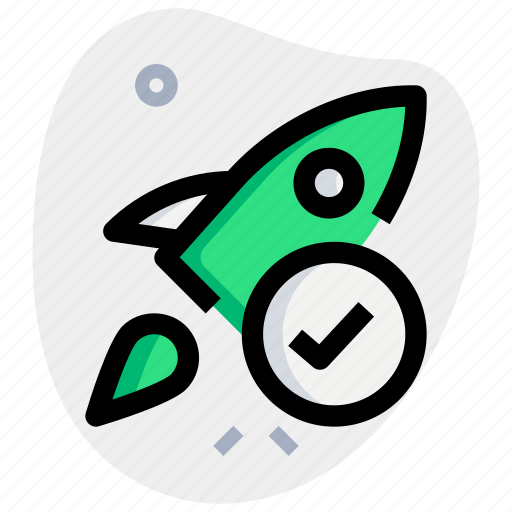 Rocket, check, startup, new icon - Download on Iconfinder