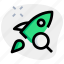 rocket, search, startup, magnifier 