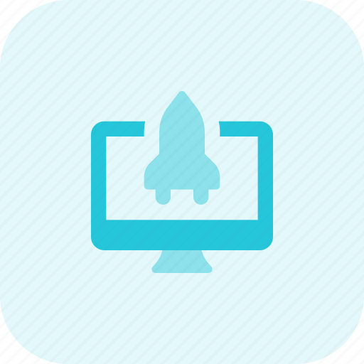 Dekstop, startup, space shuttle, launch icon - Download on Iconfinder