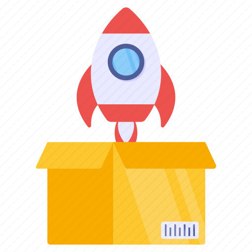 Product launch, launch box, startup product, package, carton icon - Download on Iconfinder