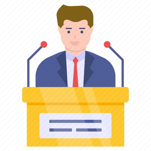 Speech, conference, seminar, public speaker, orator icon - Download on Iconfinder