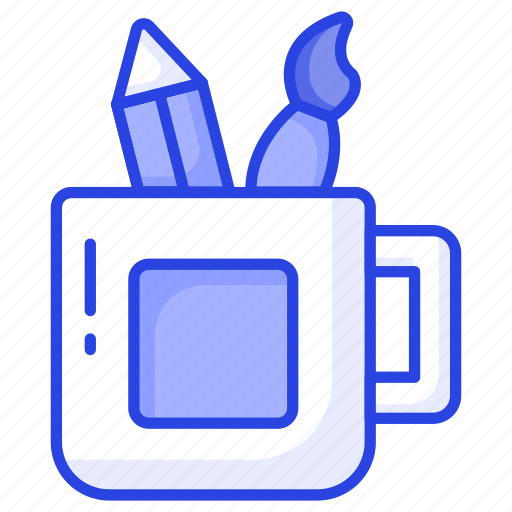 Stationery, holder, brush, pencil, box, case, pot icon - Download on Iconfinder