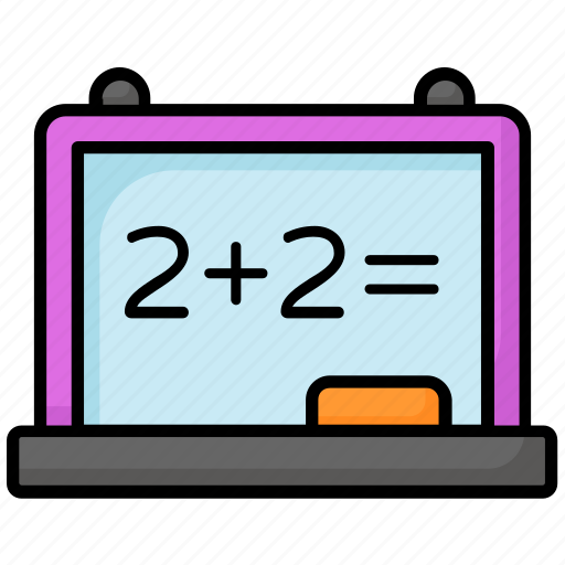 School, board, whiteboard, mathematics, calculations, lecture, addition icon - Download on Iconfinder
