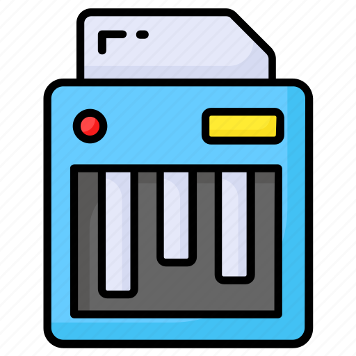 Paper, shredder, machine, cutting, document, stationery, tool icon - Download on Iconfinder