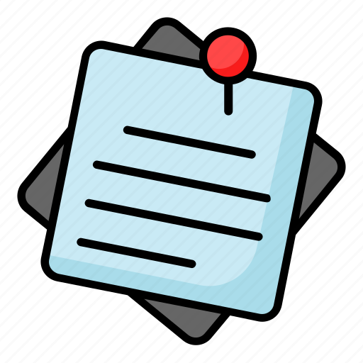 Notes, attachment, sticky, paper, pages, memo, draft icon - Download on Iconfinder
