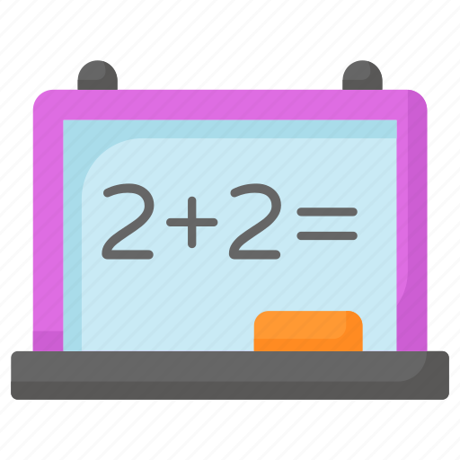 School, whiteboard, mathematics, calculations, lecture, addition, study icon - Download on Iconfinder
