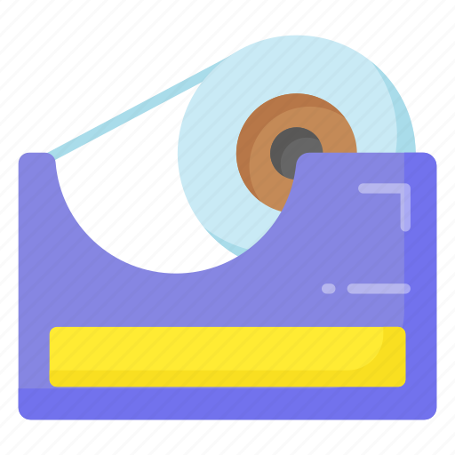 Tape, dispenser, roll, sticky, masking, stationery, adhesive icon - Download on Iconfinder