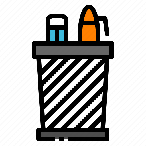 Education, pen, pencil, stand, stationary icon - Download on Iconfinder