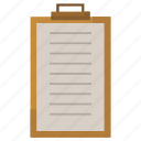 clipboard, paper, document, file, report