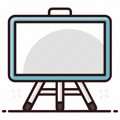 Easel, lecture board, soft board, whiteboard, writing board icon - Download on Iconfinder