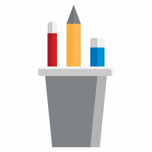 Pencils, glass, tools, office, hardware, stationery icon - Download on Iconfinder