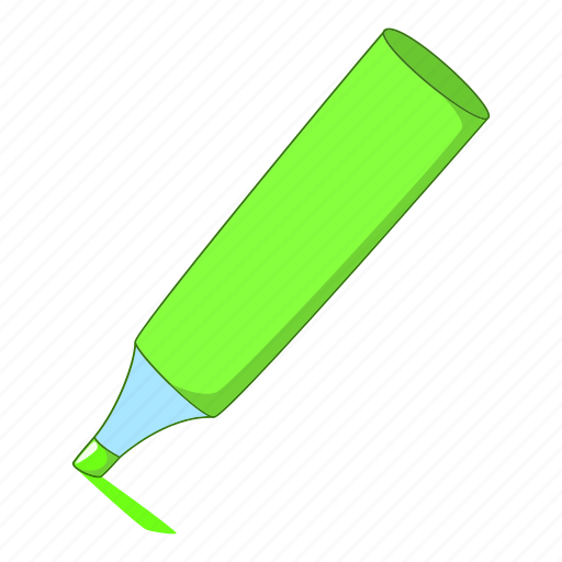 Cartoon, green, marker, object icon - Download on Iconfinder