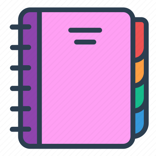Binder, book, notebook, stationery, study, write icon - Download on Iconfinder