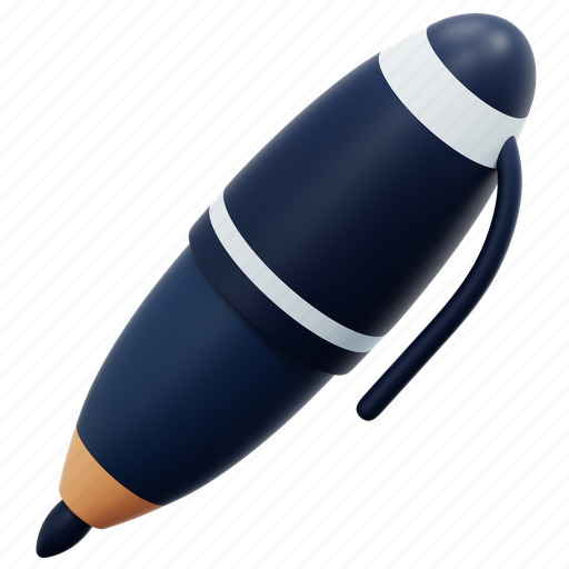 Pen, school, material, office, education, writing, business 3D illustration - Download on Iconfinder