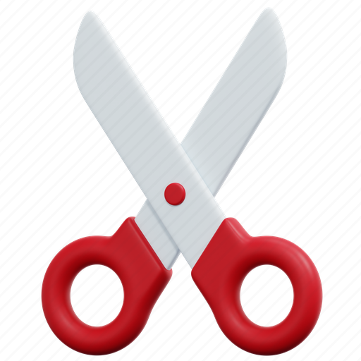 Scissors, cutting, cut, handcraft, office, material, education 3D illustration - Download on Iconfinder