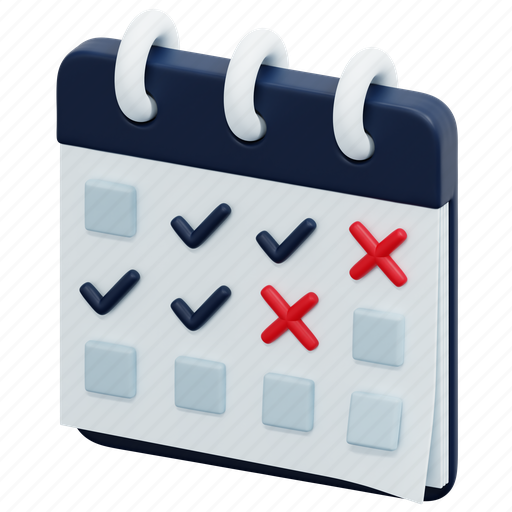 Calendar, stationery, schedule, administration, organization, datetime, 3d icon - Download on Iconfinder