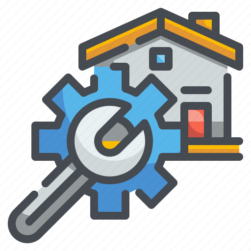 Gear, home, house, maintenance, renovation, repair, wrench icon - Download on Iconfinder
