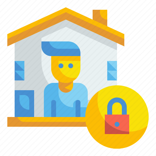 Confine, home, house, prevention, protect, quarantine, stay icon - Download on Iconfinder