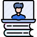 book, computer, e-learning, education, internet, laptop, online