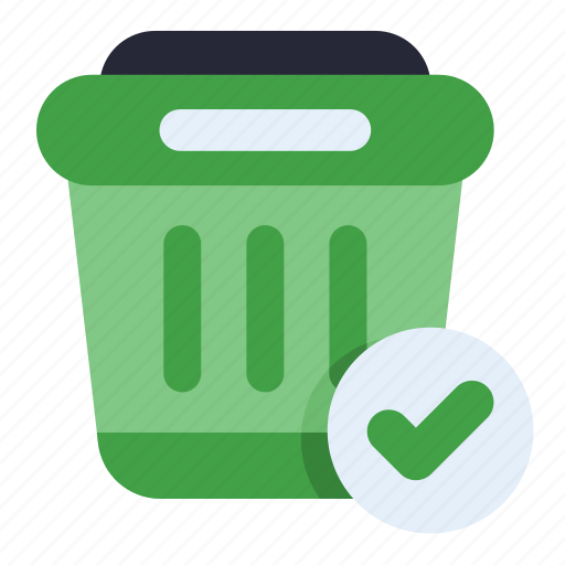 Trash, approved, delete, bin icon - Download on Iconfinder