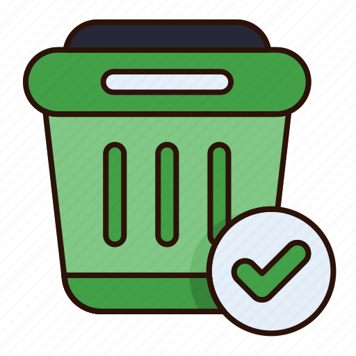 Trash, approved, delete, bin icon - Download on Iconfinder